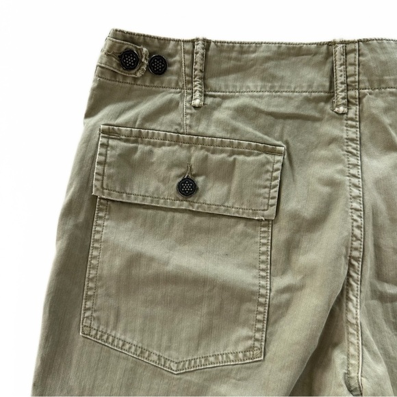 RRL Double Ralph Lauren Polo Green Herringbone Twill Military Shorts Mens 29 - Picture 2 of 12